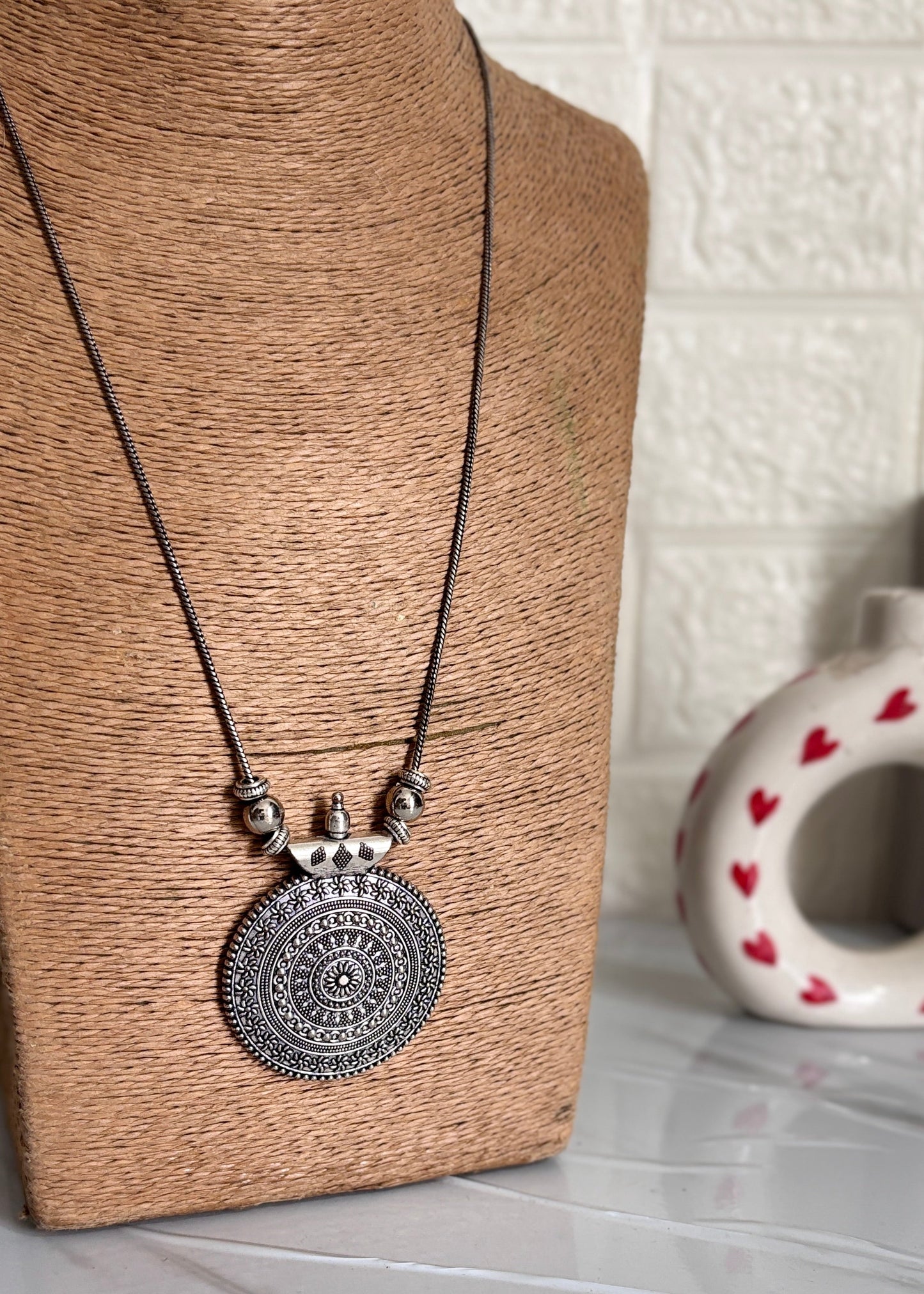 Nazaakat – Oxidized Pendant Necklace